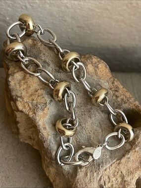 Vintage Premier Designs Two-Tone Chain Bracelet